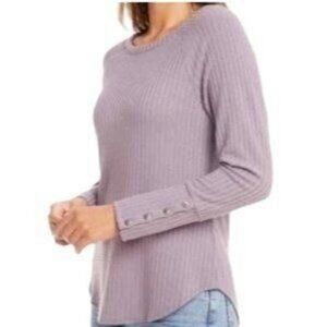 Chaser Waffle Knit Light Purple Top Size Medium
